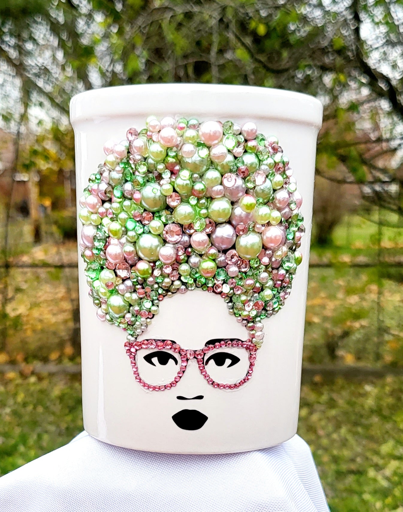 "Nicole" A bling coffee mugs