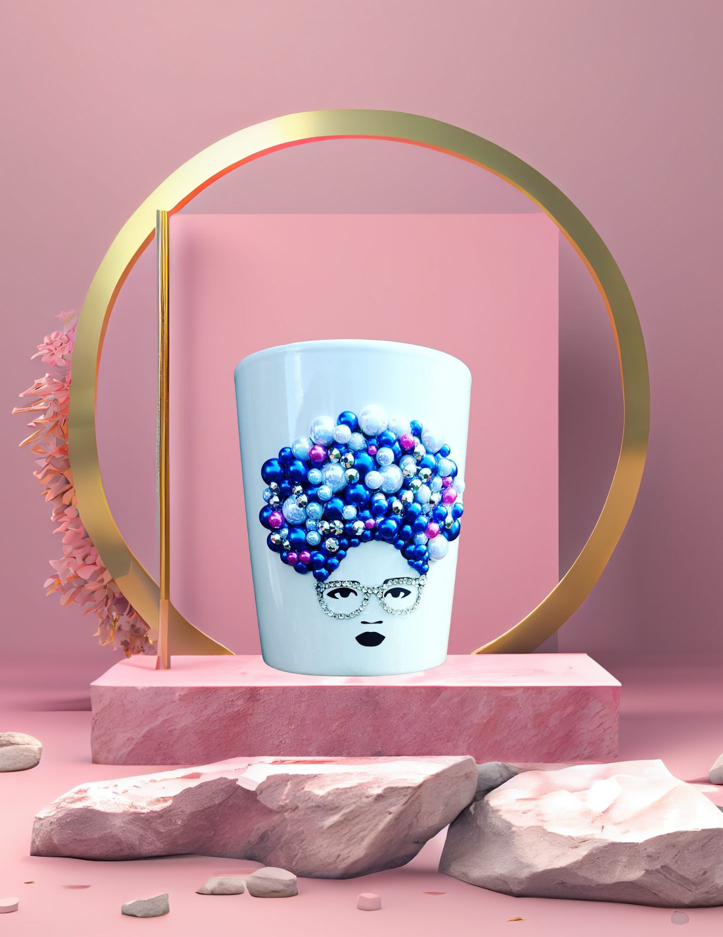 "Nicole" bling coffee mugs