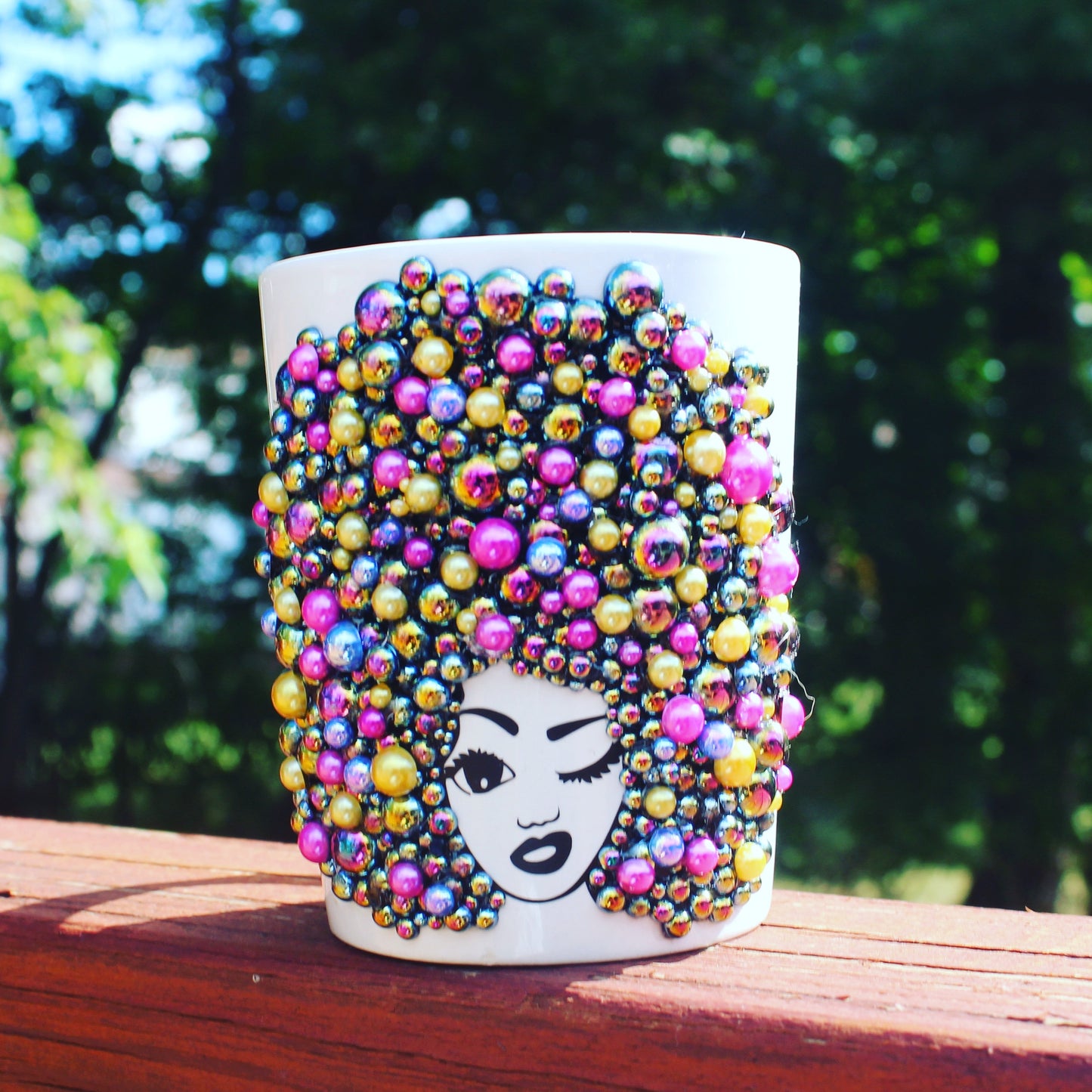 'Whitni" bling coffee mugs