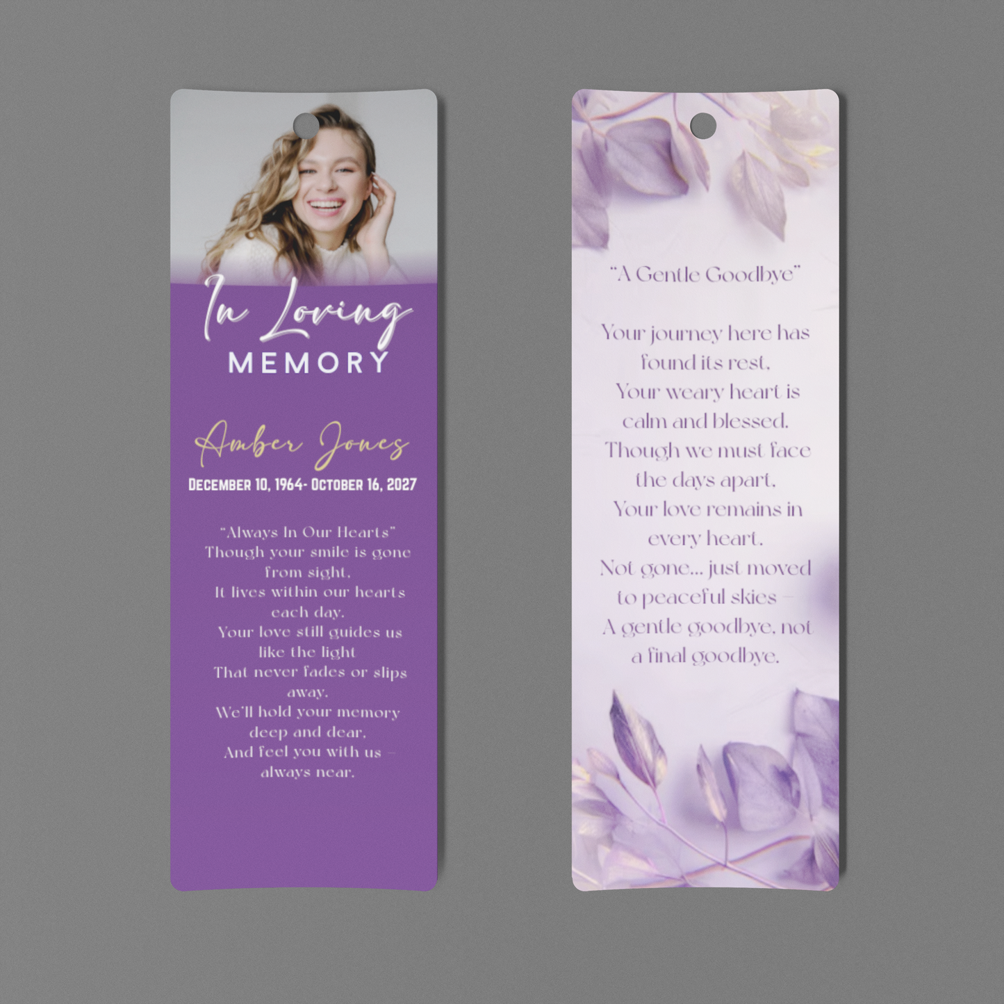 Memorial Bookmarks