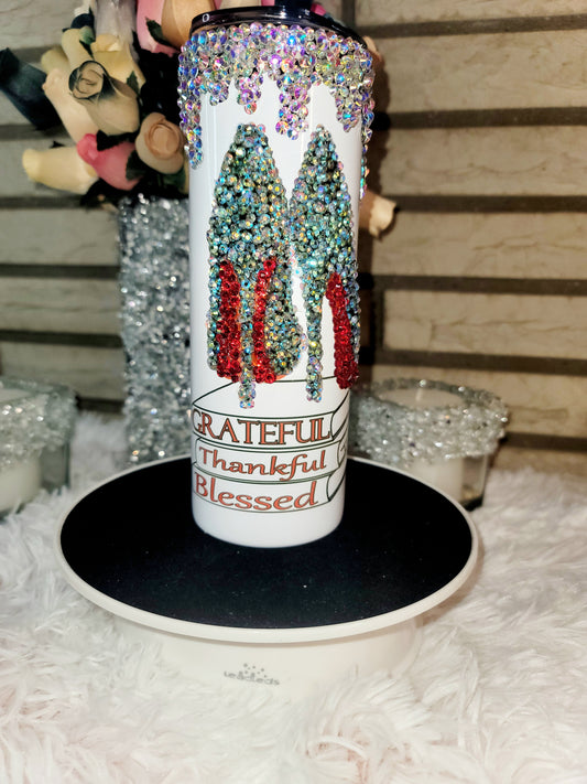 Red bottom skinny tumbler